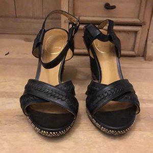Jack Rogers Abbey Wedge Sandals Black 7